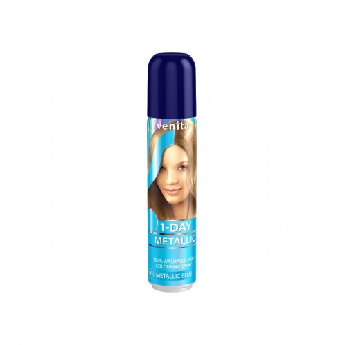 Spray colorant pentru par, fixativ, Venita, One Day Metallic Color, nr M3, Metallic Blue