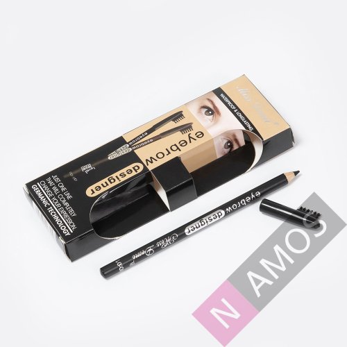 Creion de sprancene cu perie, negru