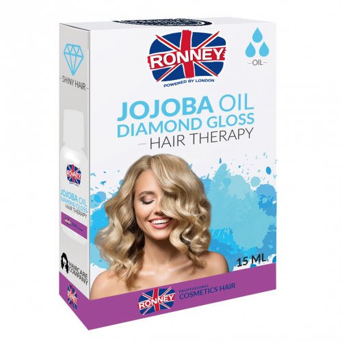Ulei de par profesional pentru stralucire, Jojoba Oil Diamond Gloss, Ronney, 15ml