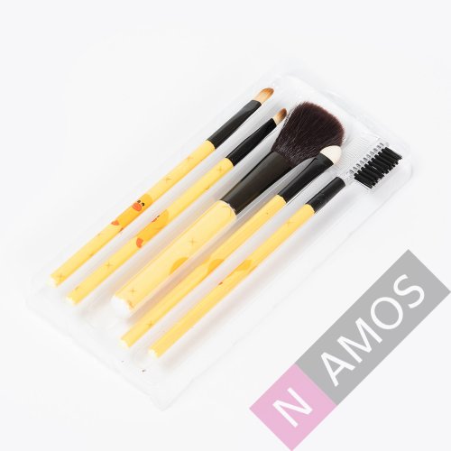 Set de pensule machiaj, Yellow Glow, 5 pensule