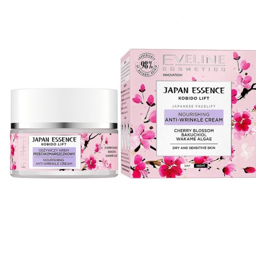 Eveline Cosmetics Japan Essence Cremă facială antirid pentru ten uscat si sensibil, 50ml