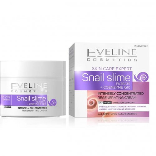 Crema anti-rid de zi si de noapte Eveline Coenzima Q10 Snail Slime, 50 ml