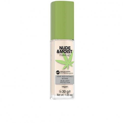 Fond de ten vegan, BELL Nude Moist, Bell Hipoalergenic, 01 NATURAL BEIGE, 30 ml