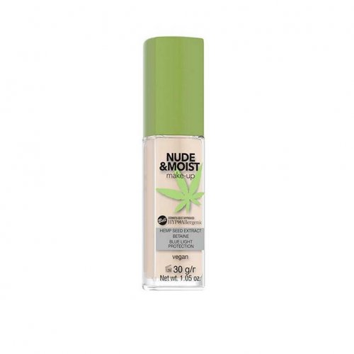 Fond de ten vegan, BELL Nude Moist, Bell Hipoalergenic, 02 BEIGE, 30 ml