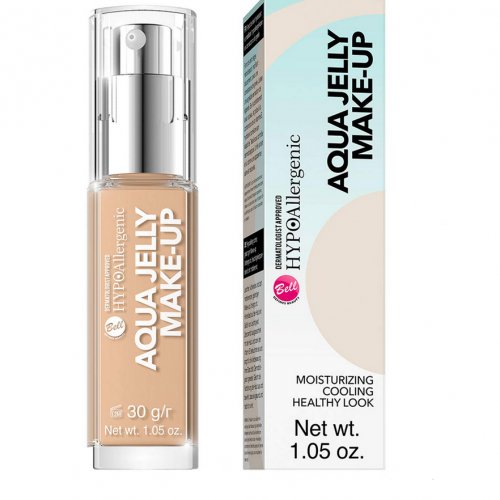 Bell HYPOAllergenic Aqua Jelly Fond de ten cu efect de racire, 30ml, 04 Golden Beige
