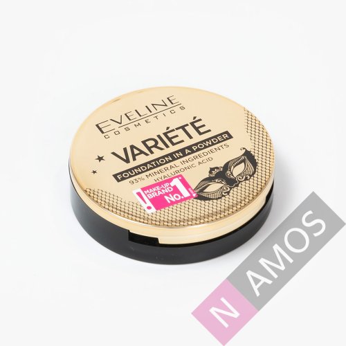 Pudra de fata cu acid hialuronic, Variete Eveline Cosmetic, 01 Light, 8gr