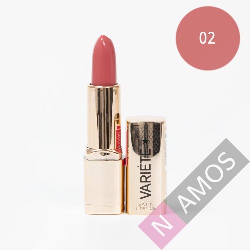 Eveline Cosmetics Variete Satin Lipstick, Ruj retractabil, Satinat, Nuanta 02
