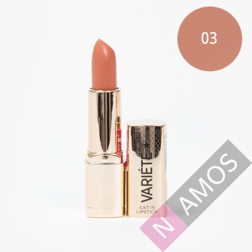 Eveline Cosmetics Variete Satin Lipstick, Ruj retractabil, Satinat, Nuanta 03