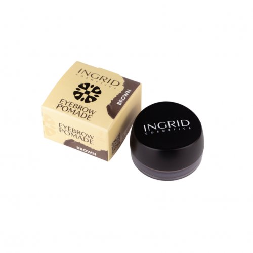 Pomada sprancene, pigmentata, cu pensula, Ingrid Cosmetics, 5gr, Brown