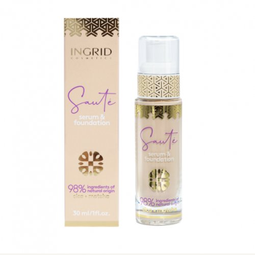 Fond de ten cu primer, Vegan, 02 Fresh Light, Ingrid Cosmetics, 30ml