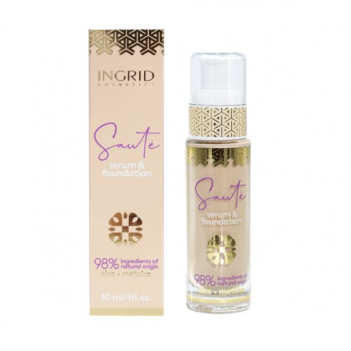 Fond de ten cu primer, Vegan, 04 Flawless Beige, Ingrid Cosmetics, 30ml