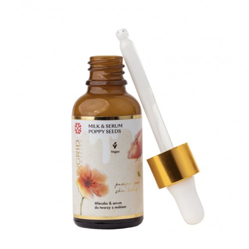 Ser de fata cu efect de regenerare, iluminare si calmare a tenului, cu seminte de mac, Ingrid Cosmetics, 30ml