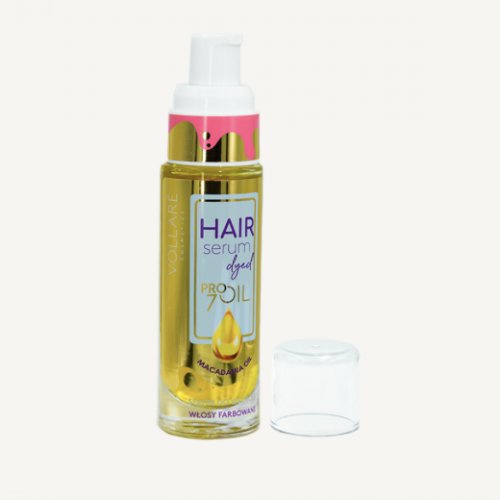 Ser pentru par vopsit, intensificarea culorii si stralucire, cu ulei de Macadamia, Vollare Cosmetics, 30ml