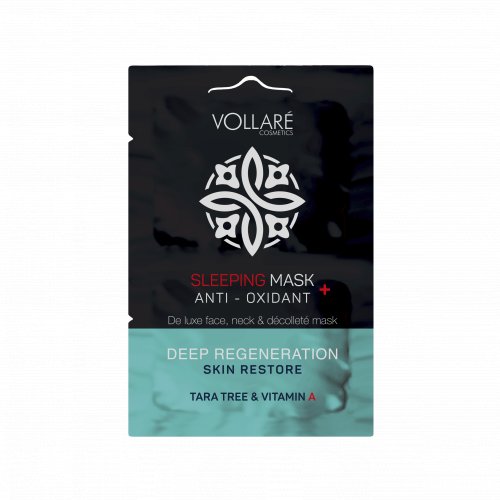Masca de fata, 2 x 5ml, Vollare Cosmetics, Sleeping Mask Anti-Oxidant, Regenerare Intensiva