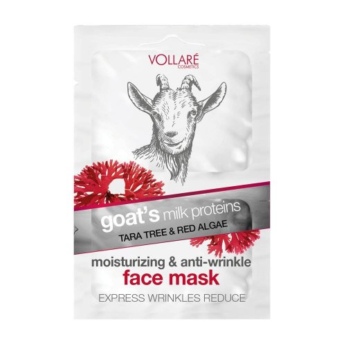 Masca de fata, 2 x 5ml, Vollare Cosmetics, Goat's Milk, Hidratanta, Anti-Rid
