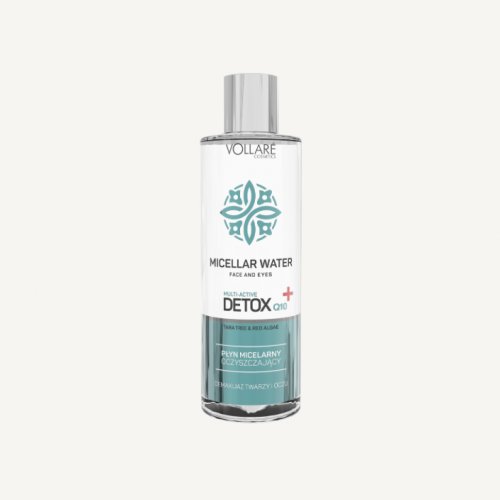 Apa micelara, Detox, cu alge si Q10, 400ml, Vollare Cosmetics,