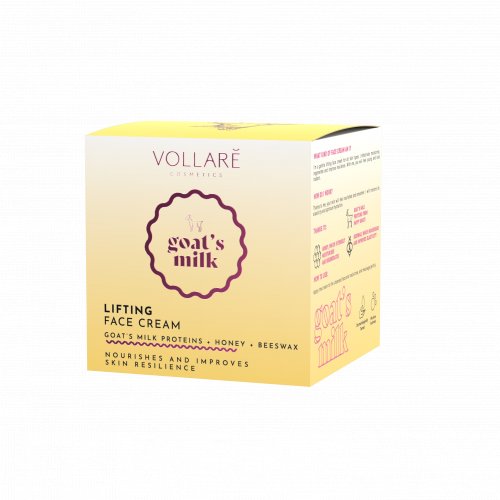 Crema de fata anti-rid cu extract de miere, Goat's Milk, Vollare Cosmetics, 50ml