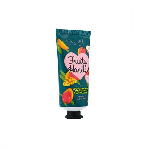 Crema de maini hidratanta, cu extract de Mango si aloe vera, Fruity Hands,Vollare Cosmetics, 50ml