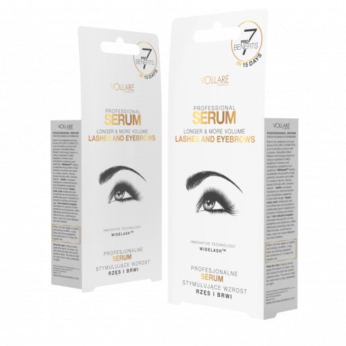Ser pentru cresterea genelor si sprancenelor, Vollare Cosmetics, 9ml