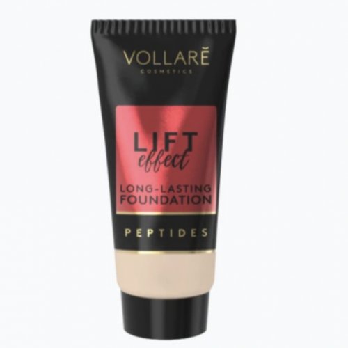 Fond de ten cu efect de lifting si peptide, Vollare Cosmetics, 604 Warm Gold