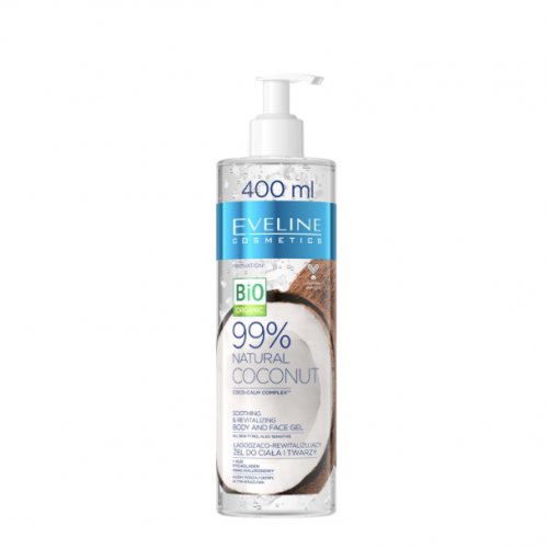 Eveline Cosmetics Bio Organic Natural Coconut gel calmant pentru piele sensibila, 400ml