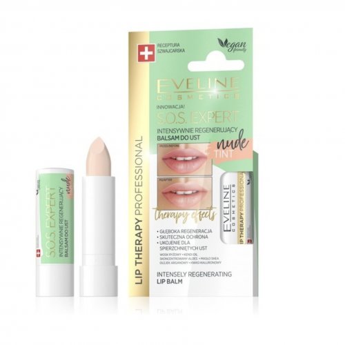Strugurel intens reparator pentru buze uscate, Nude, Eveline Cosmetics