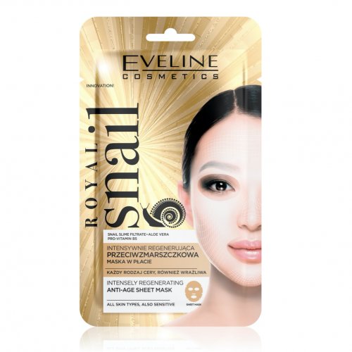 Masca de fata anti-rid cu extract de melc, intens regeneranta, Eveline Cosmetics