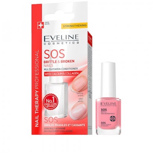 Tratatament pentru unghii fragile si casante, SOS Brittle and Broken, Eveline Cosmetics, 12ml