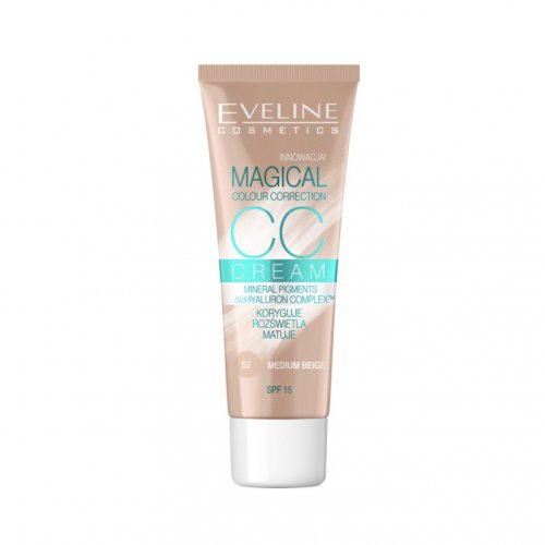 CC Cream Magical Colour Correction, 52 Medium Beige, Eveline Cosmetics, 30ml
