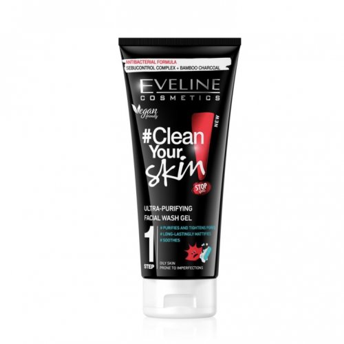 Gel de curatare fata, pentru ten gras si mixt, Clean your Skin, Eveline Cosmetics, 200ml