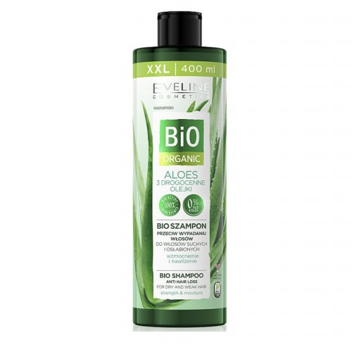 Sampon de par, anti-cadere, Bio Organic, cu Aloe, Eveline Cosmetics, 400ml