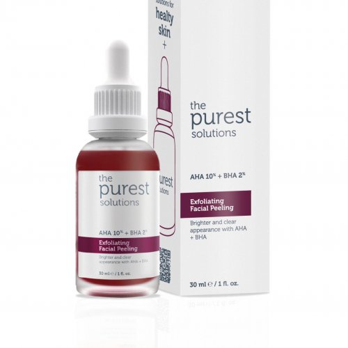 Ser de fata exfoliant, Peeling iluminator, AHA 10% + BHA 2%, The Purest Solution, 30ml