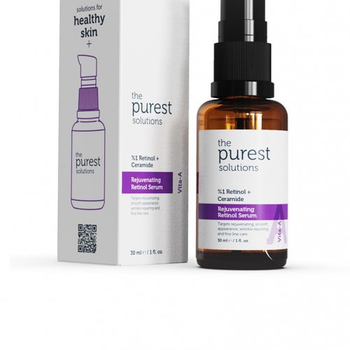 Ser anti-rid cu Retinol, Rejuvenating Serum, 1% Retinol + Ceramine,  The Purest Solution, 30ml