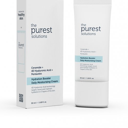 Crema de hidratare zilnica, Hydration Booster, Ceramide, 4D Acid Hialuronic si Pentavitin,  The Purest Solution, 50ml