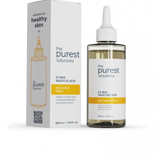 Toner pentru ten gras si minimizarea porilor, 2% BHA si Acid Salicilic, The Purest Solution, 200ml