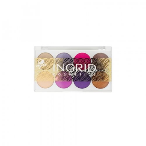 Paleta de machiaj cu 8 nuante, Lila Rouge, Candy Boom , Ingrid Cosmetics, 12gr