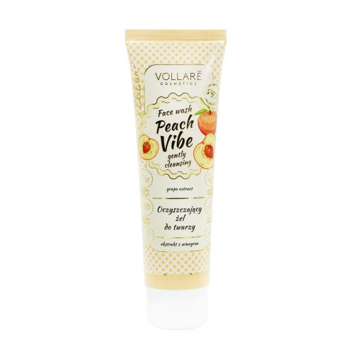 Lotiune de spalare a fetei, Vegana, cu extract de piersica, Peach Vibes, Vollare Cosmetics, 150ml