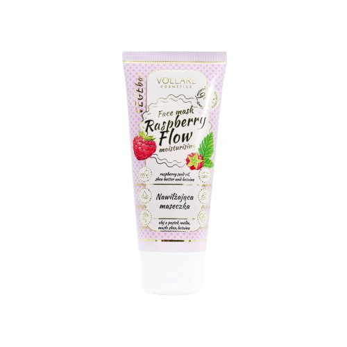 Masca de fata hidratanta, Vegana, cu zmeura, Rasperry Flow, Vollare Cosmtics, 100ml