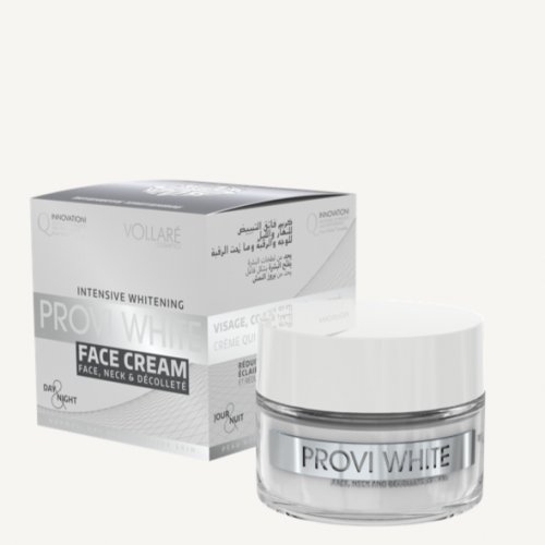 Crema pentru fata si decolteu, cu efect de albire, Provi White Day and Night, Vollare Cosmetics, 50ml