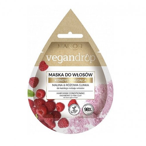 Masca de par vegana pentru toate tipurile de par, cu Zmeura, Marion