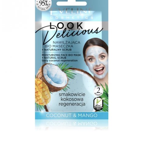 Masca de fata regeneratoare, cu Cocos si Ananas, Look Delicious, Eveline Cosmetics