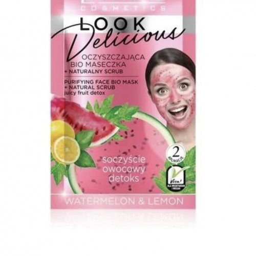 Scrub de fata, cu Pepene si Lamaie, Look Delicious, Eveline Cosmetics