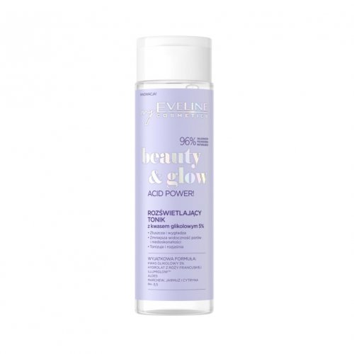 Toner iluminator pentru fata, Beauty and Glow, Eveline Cosmetics, 200ml