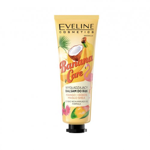 Crema de maini cu efect catifelat, Banane si Cocos, Hand Balm Eveline Cosmetics, 50ml
