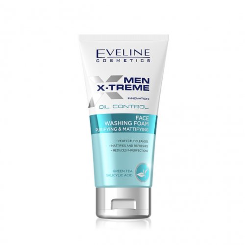 Spuma de curatare a fetei, pentru barbati, Men X-Treme Oil Control, Eveline Cosmetics, 150ml