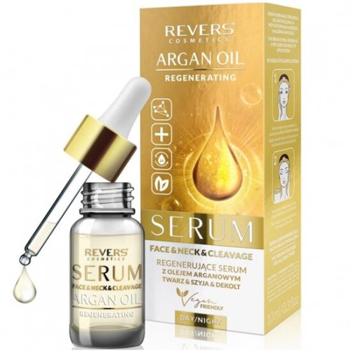 Ser regenerator pentru fata si decolteu, cu Ulei de Argan, Revers, 10ml