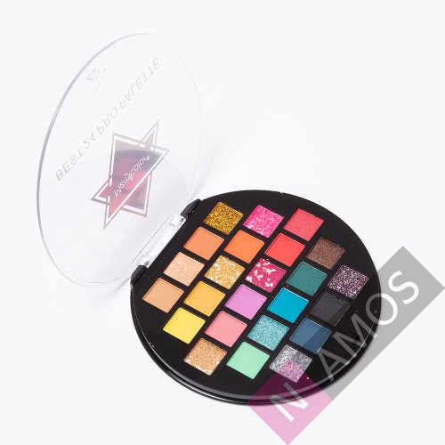 Paleta de machiaj cu 24 nuante, Merrycolor, Glitter Pink