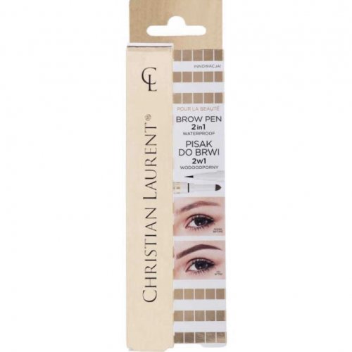 Creion lichid pentru sprancene, Christian Laurent Liquid Brow Pen, 02 Warm Brown