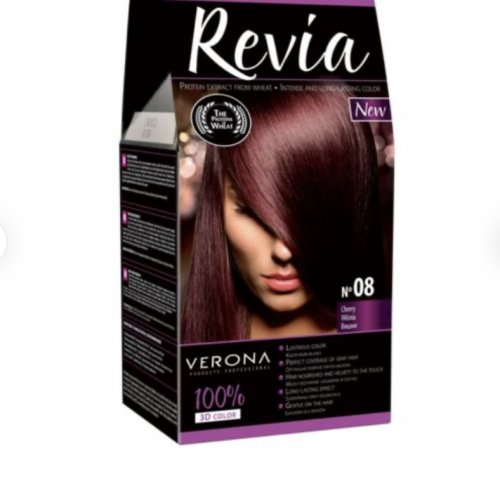 Vopsea de par, cu proteine, hidratanta, Revia, nr. 08 Cherry