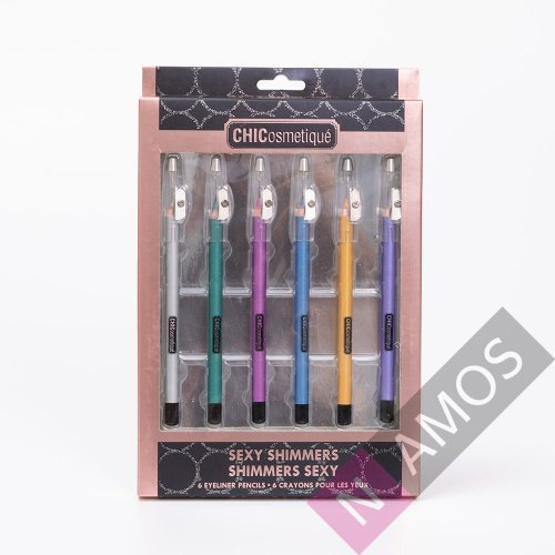Set de creioane pentru ochi, cu ascutioare, Chic Shine